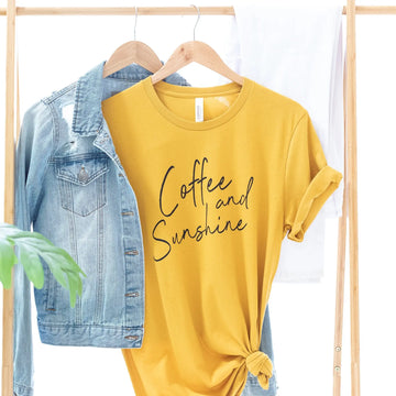 Coffee & Sunshine Bright Mustard Short Sleeve Graphic tee Judson